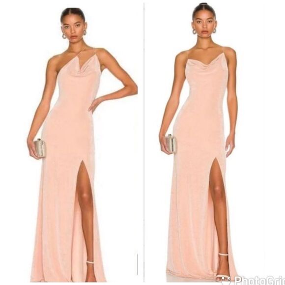 MISHA COLLECTION Dresses & Skirts - NEW Misha Celestine Maxi Dress Pink Champagne Size 4